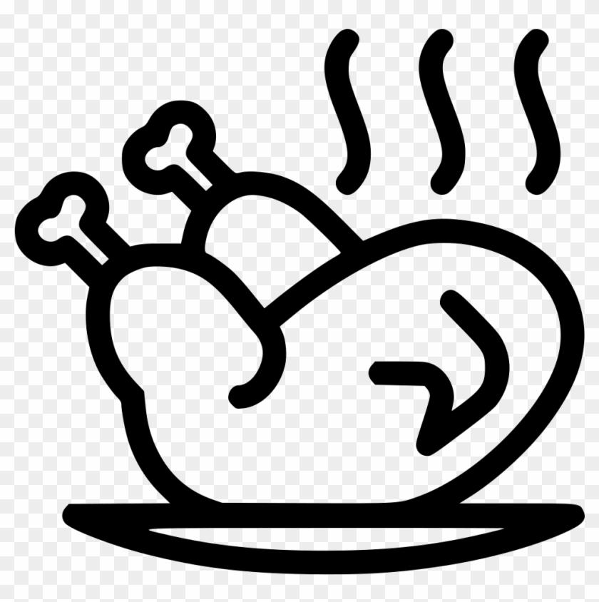 Png File - Cooked Chicken Black Png Clipart #2684357