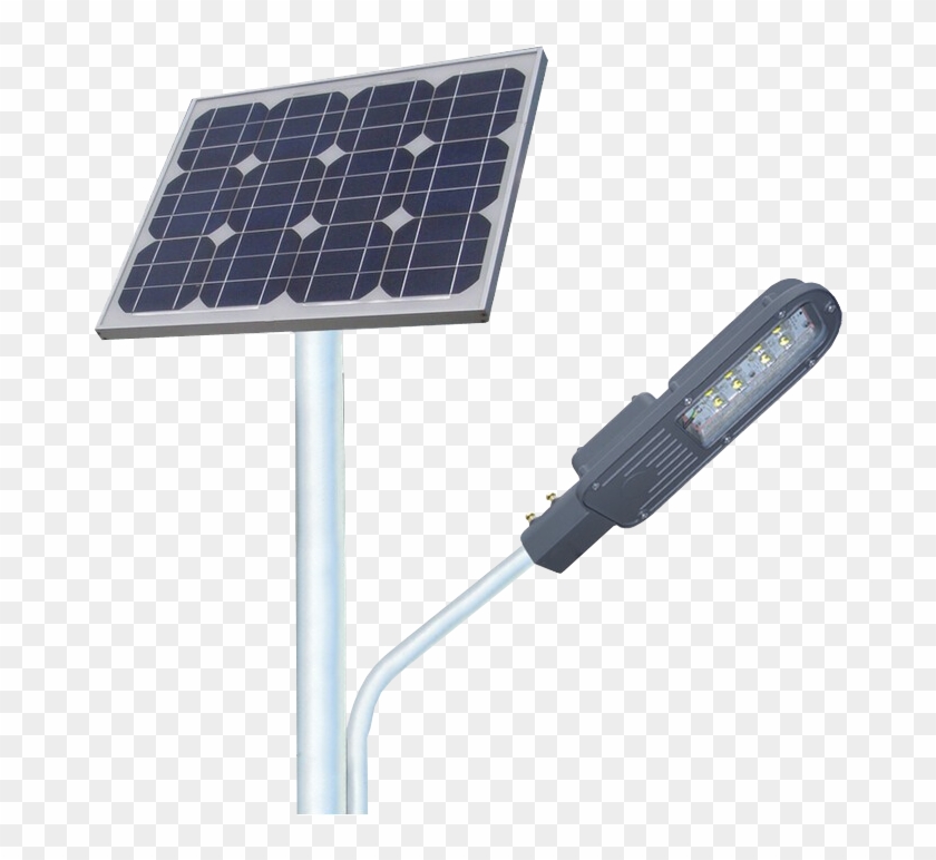 Poteau D'éclairage Public Solaire De 80w - Solar Led Street Light Set Clipart