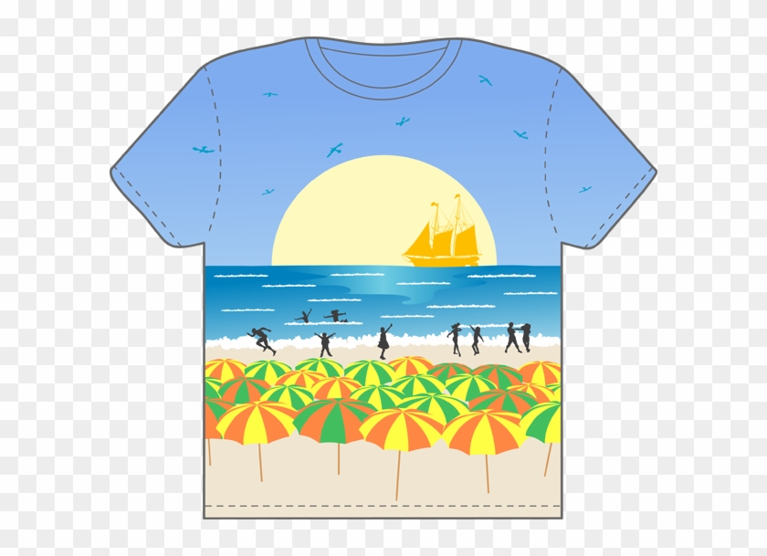 Summer Clipart Dress - Beach Theme T Shirt - Png Download #2685455