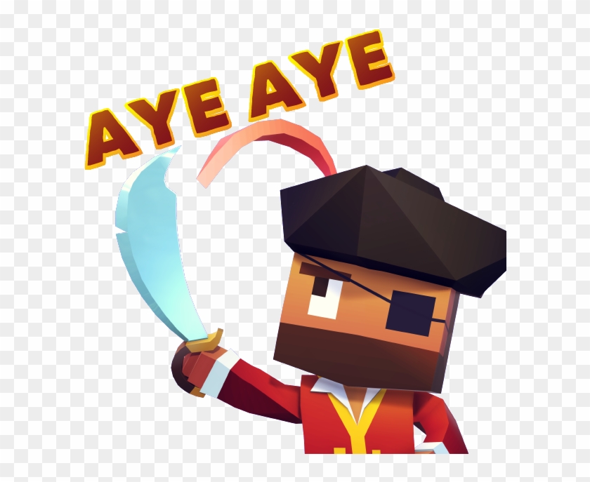 Blocky Pirates Messages Sticker-2 - Cartoon Clipart #2685967