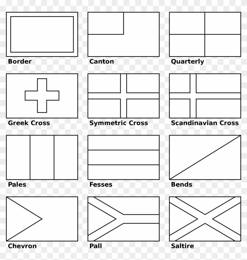 Coloring Pages Of Flags - Flags Of The World Colour Clipart #2688682