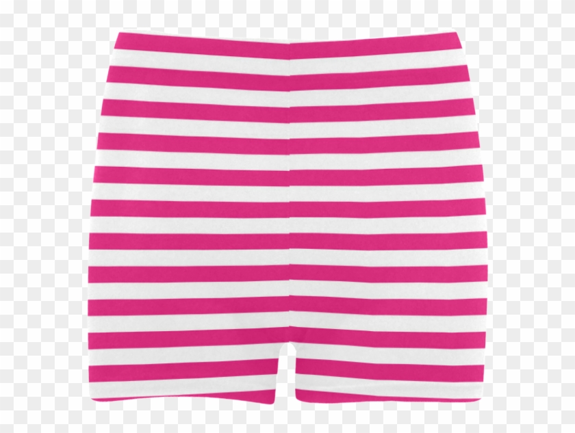 Solid Magenta With White Stripes Briseis Skinny Shorts - Board Short Clipart