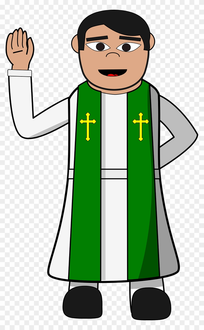 Pastor Priest Christian Cartoon Png Image - Priest Clipart Transparent Png #2689570
