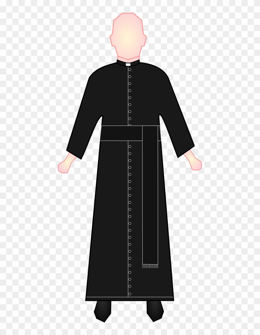 Cassock - Roupa De Padre Desenho Clipart