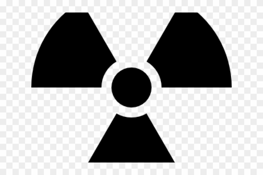 Radioactive Clipart Atomic Symbol - Radiation Symbol Black And White - Png Download