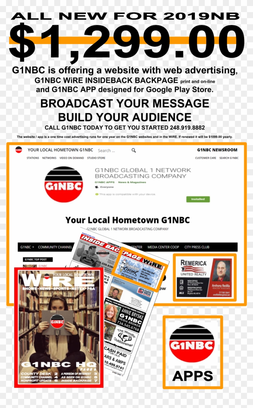 Website, Banner Ad, G1nbc Wire Inside Backpage And - Flyer Clipart #2689981
