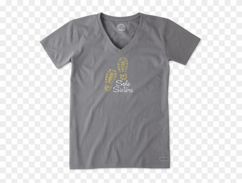 Watercolor Sole Sisters Boot Print V Neck T Shirt By - Active Shirt Clipart