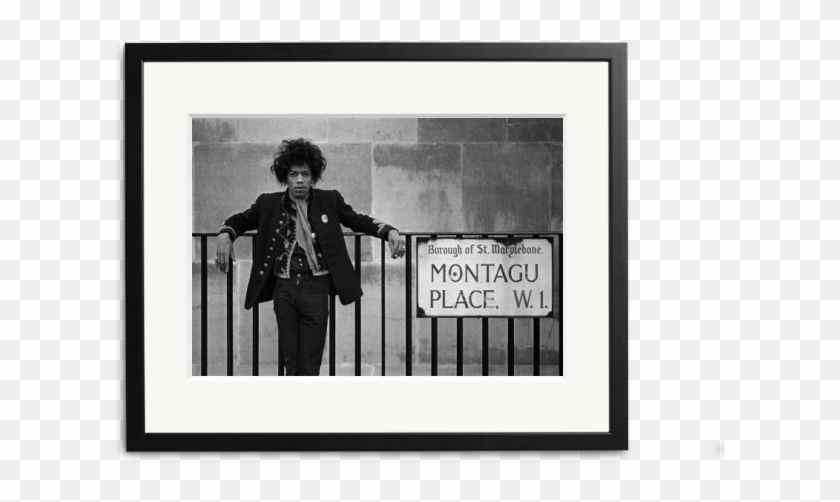 Jimi Hendrix On Montagu Place, London, 1967 Sonic Editions - Jimi Hendrix Montagu Square Clipart