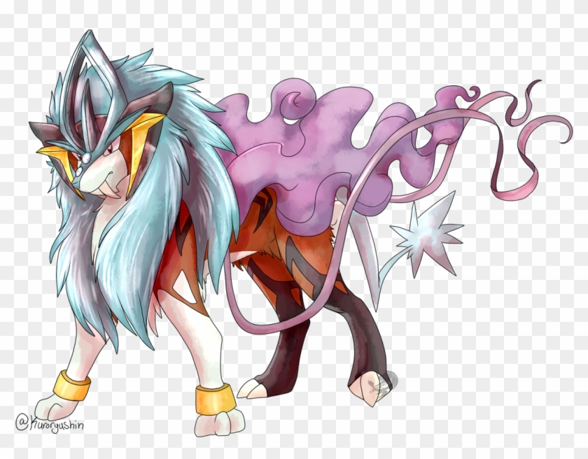 #trickyfusions Raikou, Entei And Suicune Fusion ^^pic - Entei Raikou Suicune Fusion Clipart
