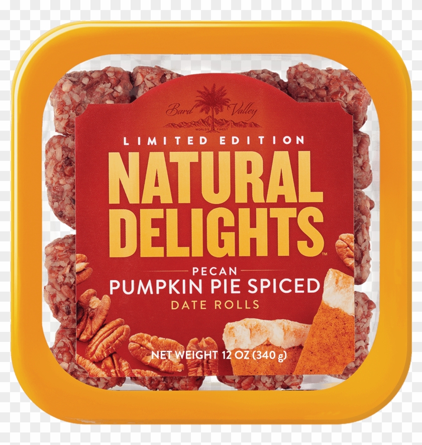 Natural Delights® Pecan Pumpkin Pie Spiced Date Rolls - Natural Delights Almond Date Rolls Clipart #2693448