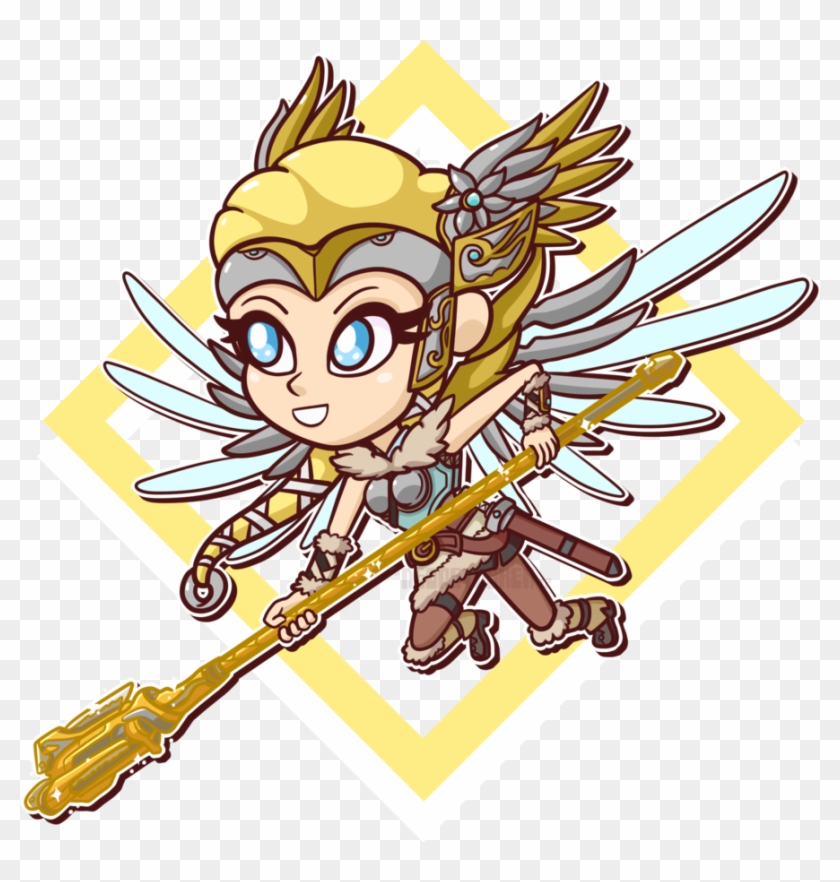 Gold Chibi By - Valkyrie Mercy Chibi Clipart