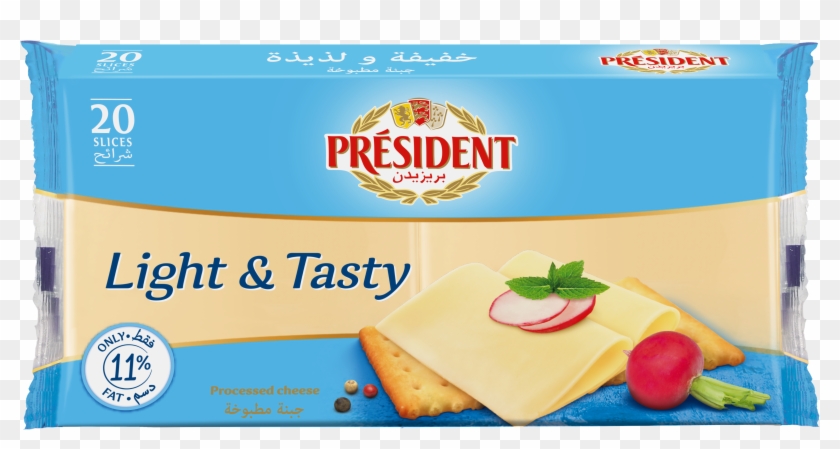 President Light & Tasty 400g 20 Slices - President Light And Tasty Clipart