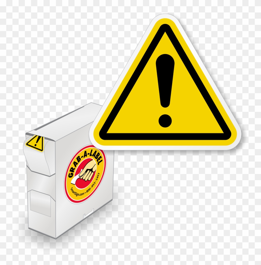 Iso Warning Exclamation Symbol Grab A Labels In Dispenser - Caution Very Hot Water Sign Clipart #2698006