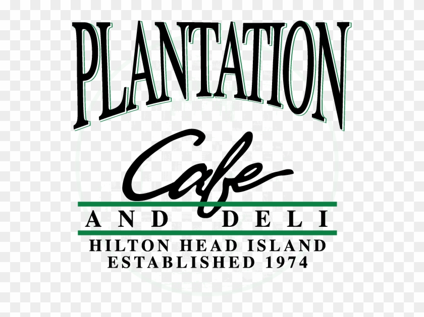 Plantation Cafe Logo Circle Trans - Calligraphy Clipart
