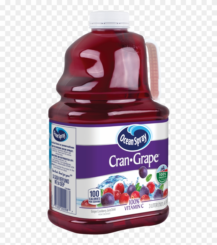 Ocean Spray Juice Drink, Cranberry Grape Juice, - Plastic Bottle Clipart
