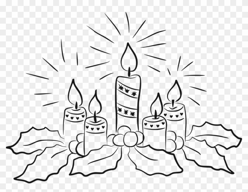 1033 X 750 13 - Clip Art Christmas Candles - Png Download