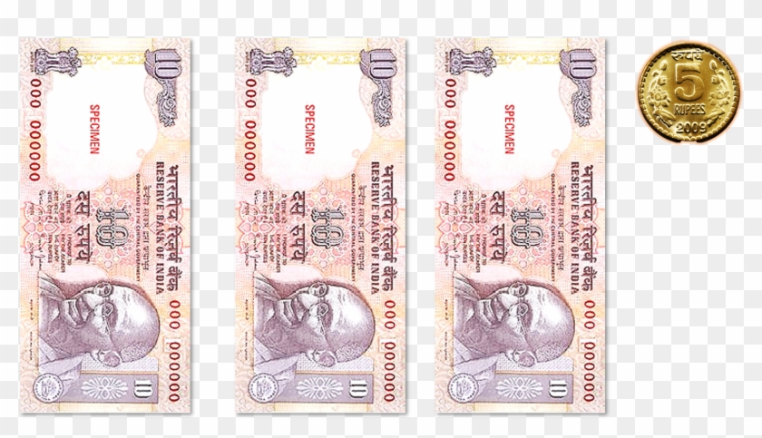 Count Money And Write Down - 10 Rupee Note Clipart