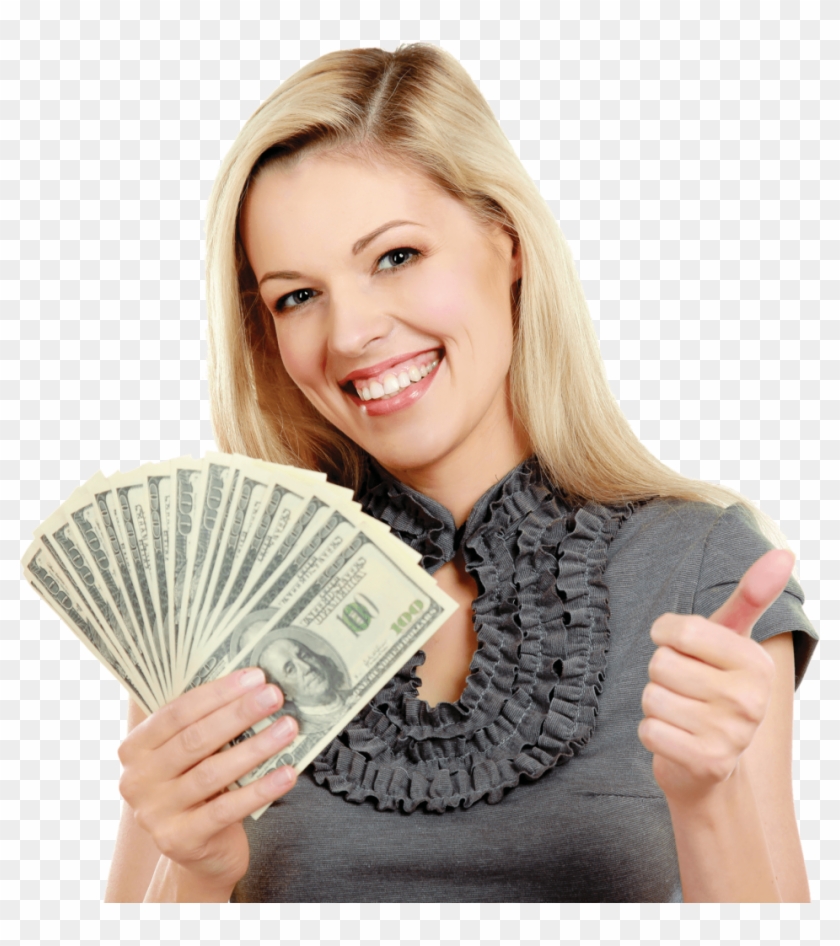 Girl With Money Png Clipart
