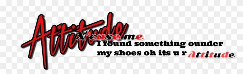 1600 X 465 22 - Attitude Picsart Png Text Clipart