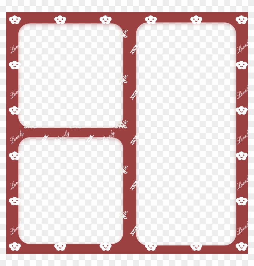 800 X 800 9 - Red Collage Frame Png Clipart #271037