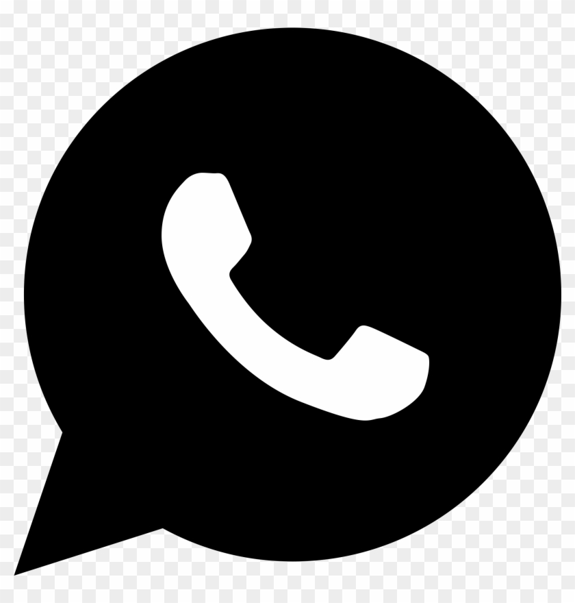 Download - Whatsapp Icon Png Black Clipart