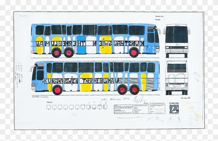 Painting Of A Bus - Double-decker Bus Clipart