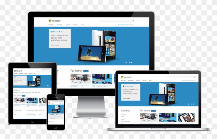 Website Design Transparent 15 Transparent Website Responsive - Desktop And Mobile Website Application Clipart #272068