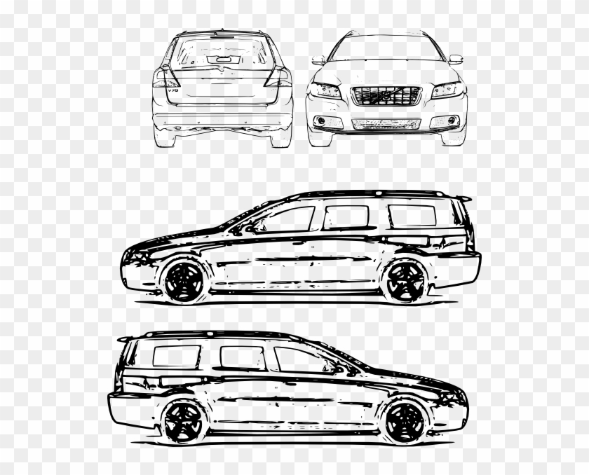 Volvo V All Clip Art At Clker - Desain Gambar Kendaraan - Png Download #272551