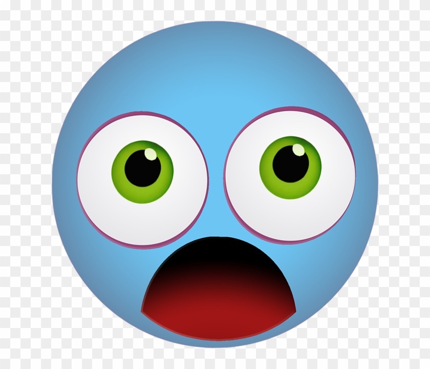 Graphic Emoticon Smiley Scared Shocked Blue Scared Emoji Transparent Background Clipart Pikpng