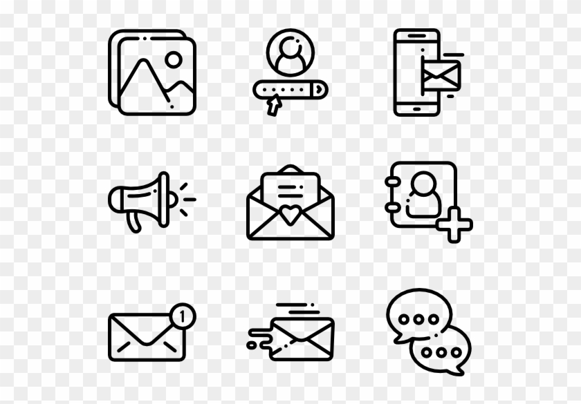 Email - Group Line Icon Clipart