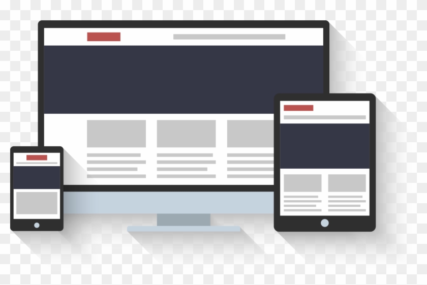 Web Design Flat Responsive Converted - Responsive Web Design Clipart