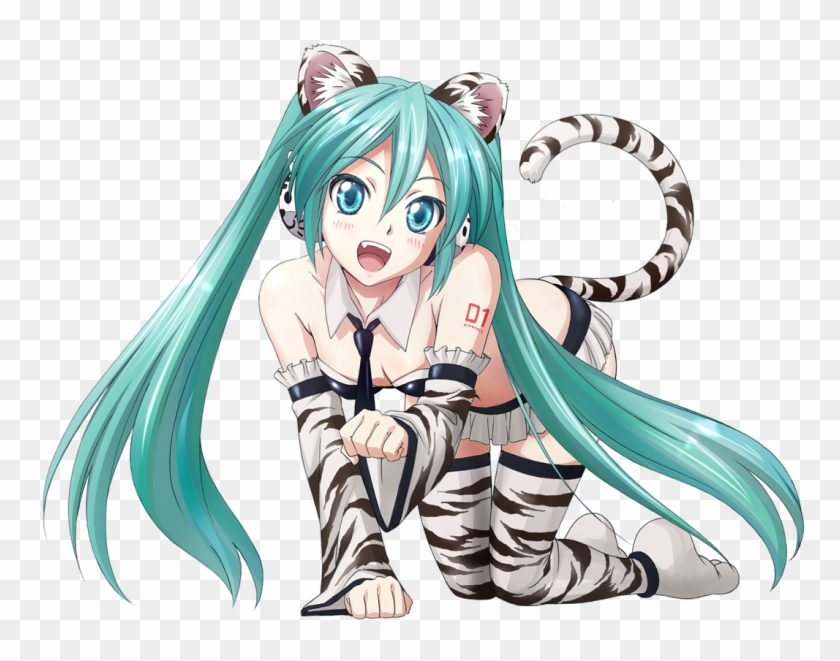 Hatsune Miku Tiger , Png Download Clipart #272785