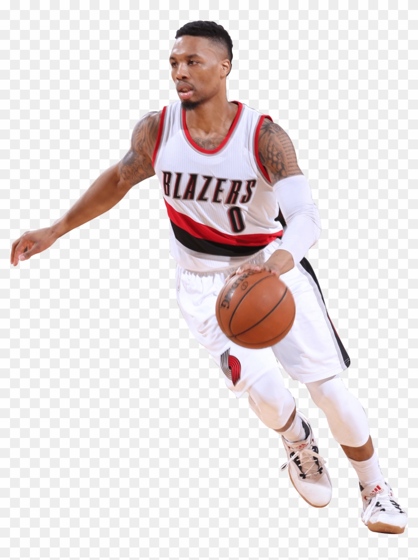 Clipart Free Basketball Player Dribbling Clipart - Portland Trail Blazers - Png Download