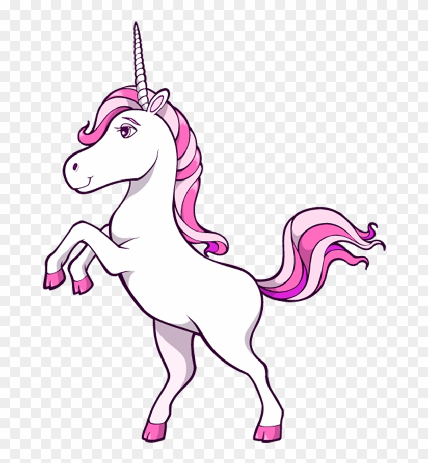 Clique Para Baixar - Pink And White Unicorn Clipart #272861