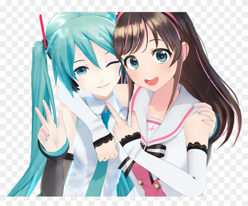 Hatsune Miku - Kizuna Ai And Miku Clipart