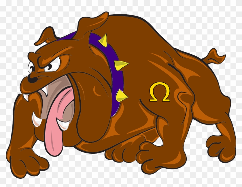 Bulldog Cartoon Angry Dog Attacking Animal - Cartoon Omega Psi Phi Clipart #273065