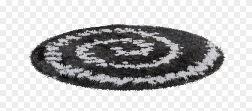 Round Rug Black And White - Round Carpet Png Clipart #273091