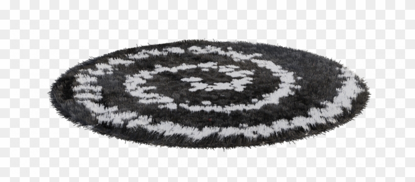 Round Rug Black And White - Round Carpet Png Clipart
