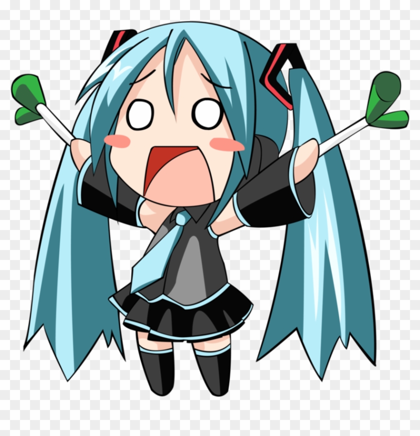 The Popular Idol Who Held Leeks - Hatsune Miku Chibi Png Clipart