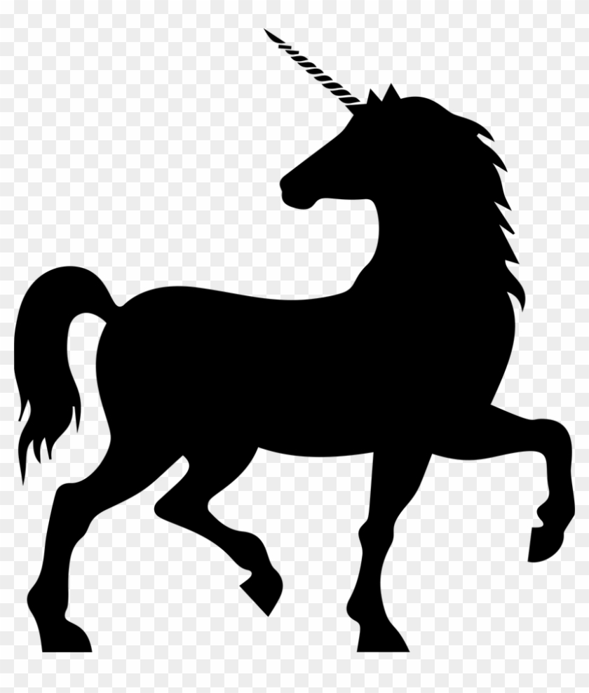 Silhouette Of A Unicorn Clipart