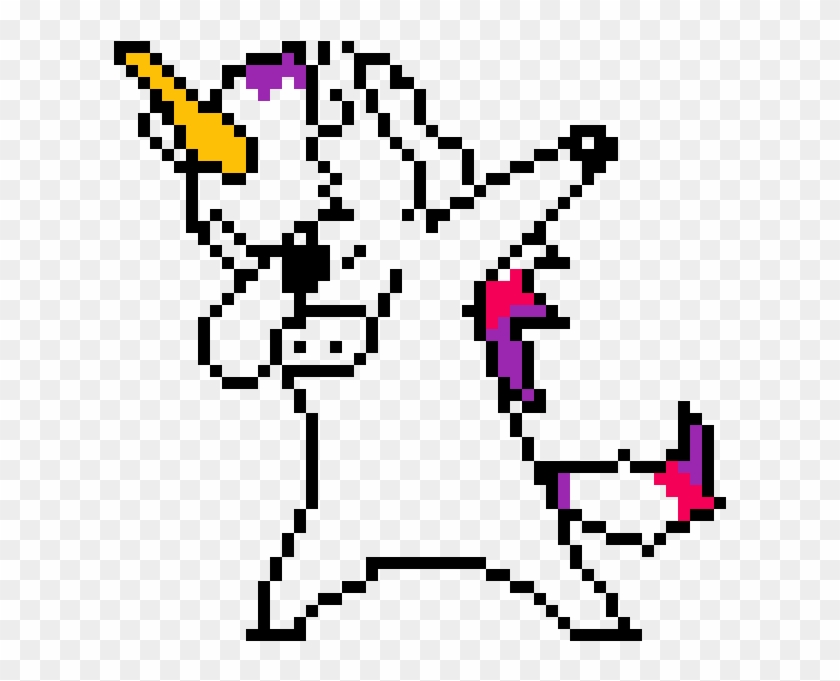 Unicornio Haciendo Un Dab - Pixel Art A Imprimer Clipart #273281