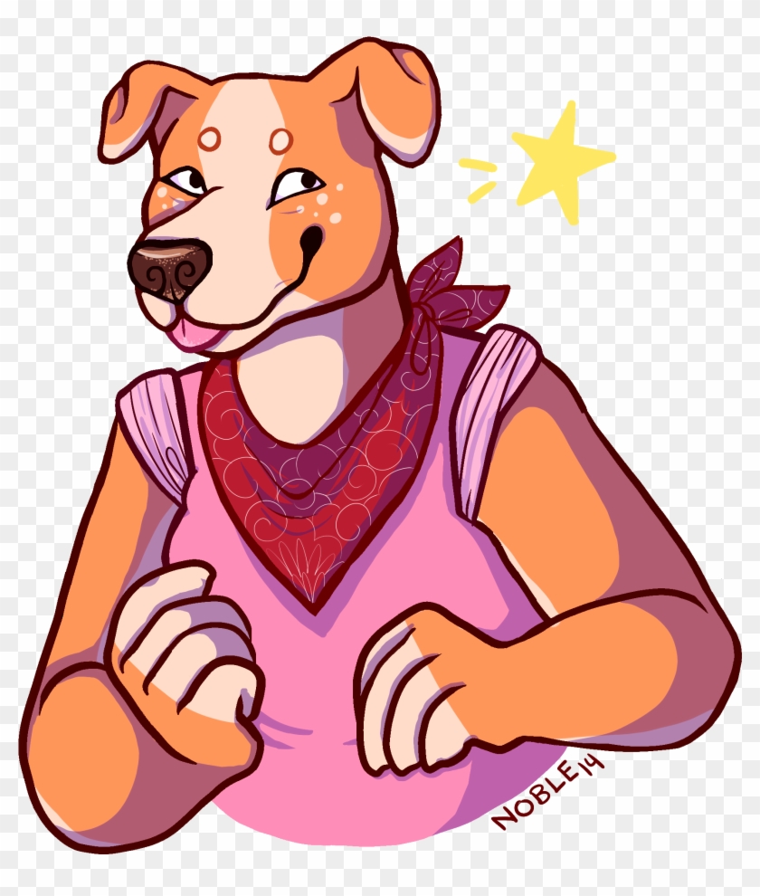 Peach Pitbull ♥ - Cartoon Clipart #273520