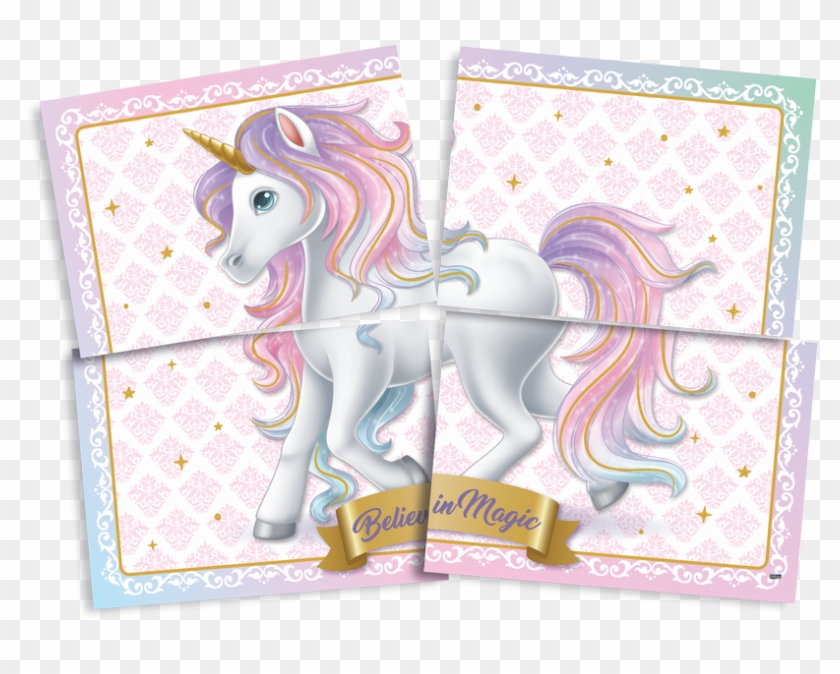 Foto Painel 4 Laminas Unicornio - Artigos De Festa Do Unicórnio Clipart