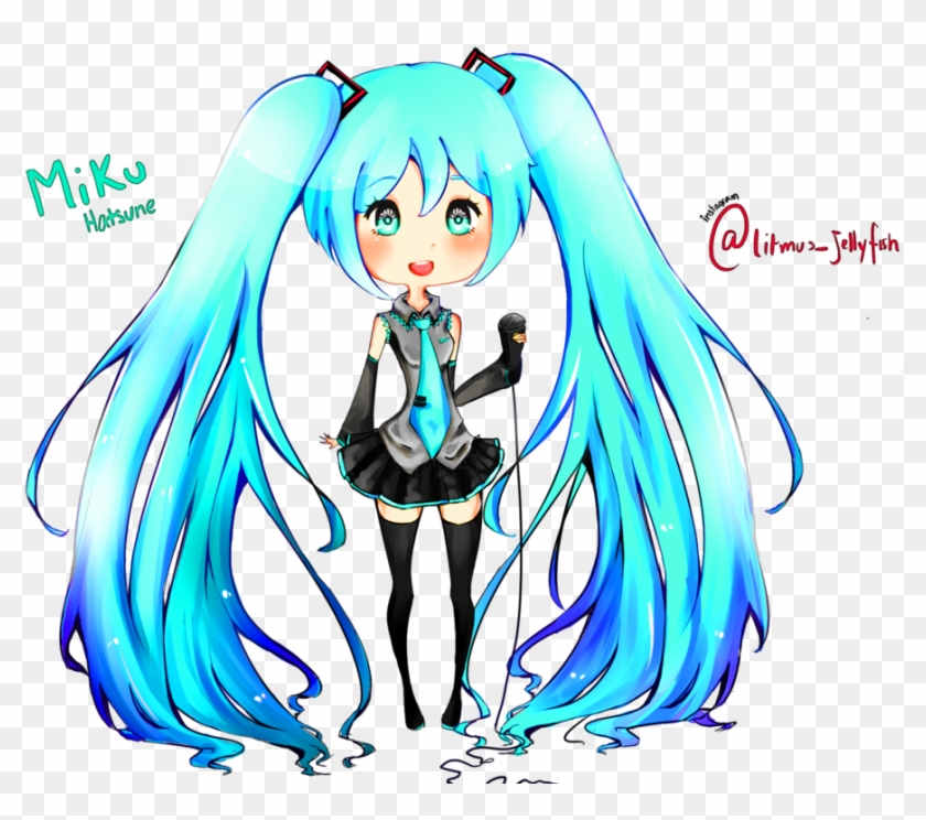 Miku Chibi By Litmus-jellyfish - Chibi Jelly Fish Clipart #273946