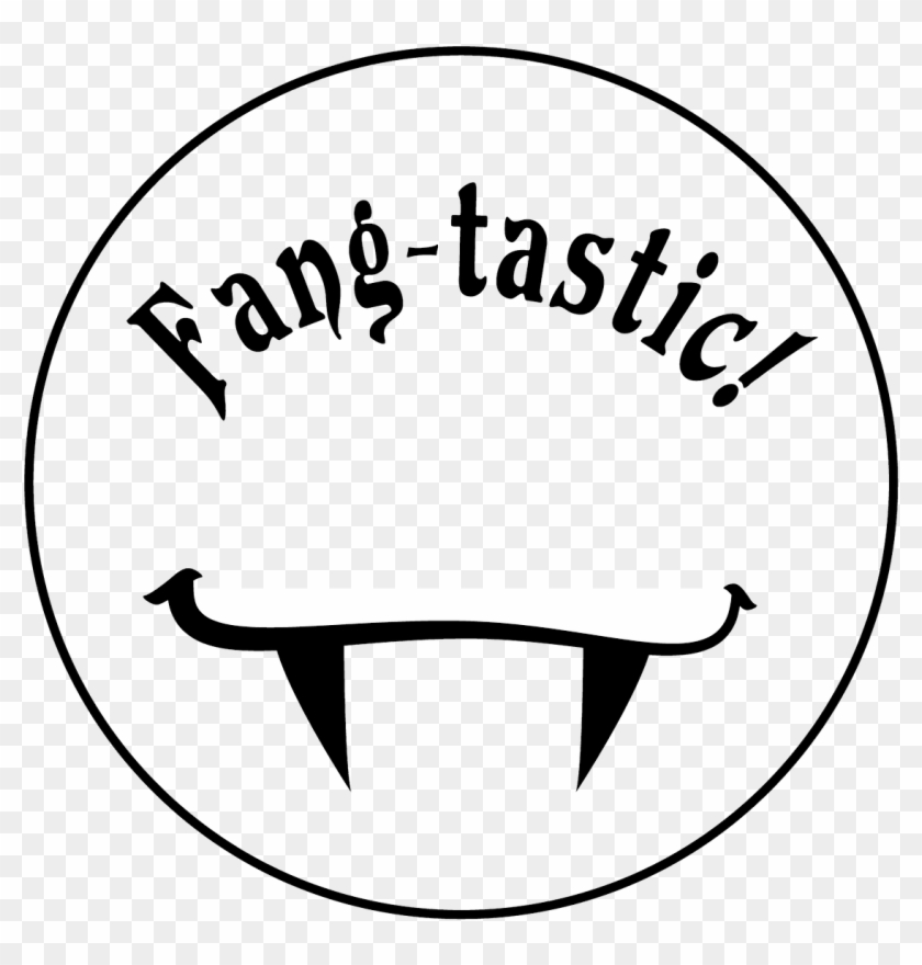 Fang-tastic Happy Halloween Stamp - Circle Clipart #274313