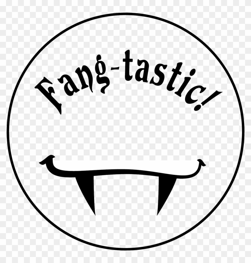 Fang-tastic Happy Halloween Stamp - Circle Clipart