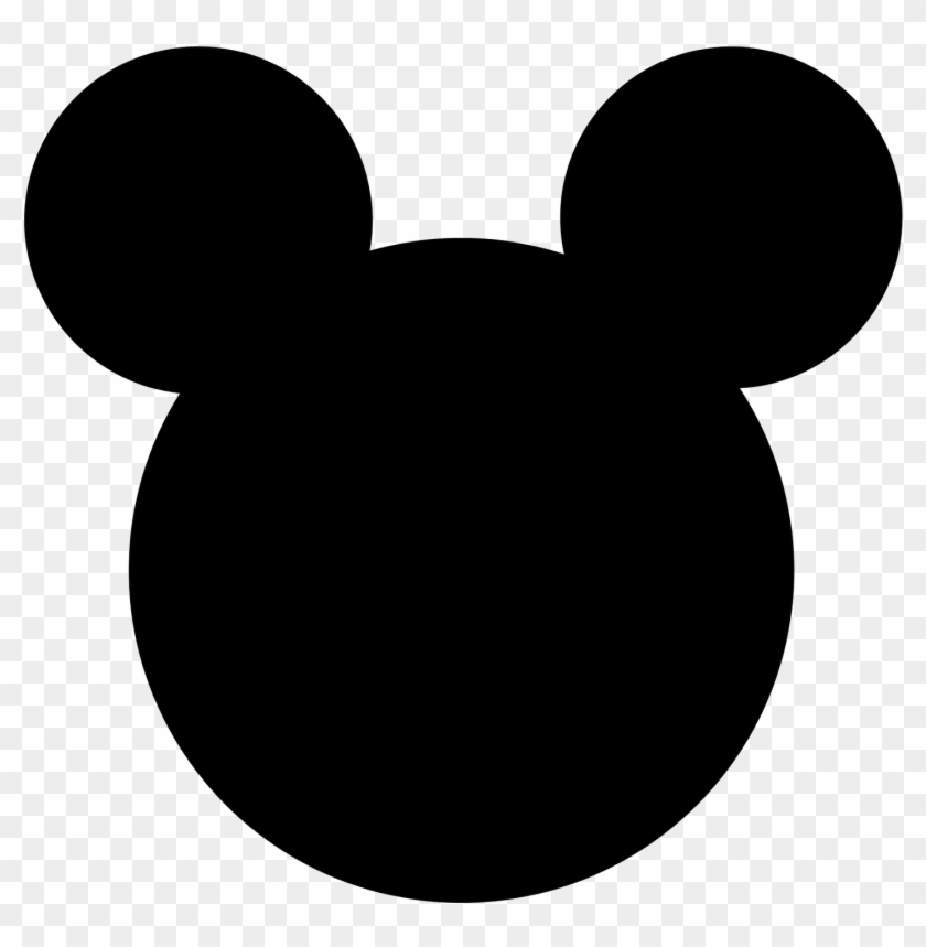Mickey Mouse Clipart Robot - Mickey Mouse Face Black - Png Download