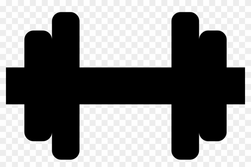 Jpg Black And White Download Dumbbell Png Icon Free - Dumbbell Clipart Free White Transparent Png #274798