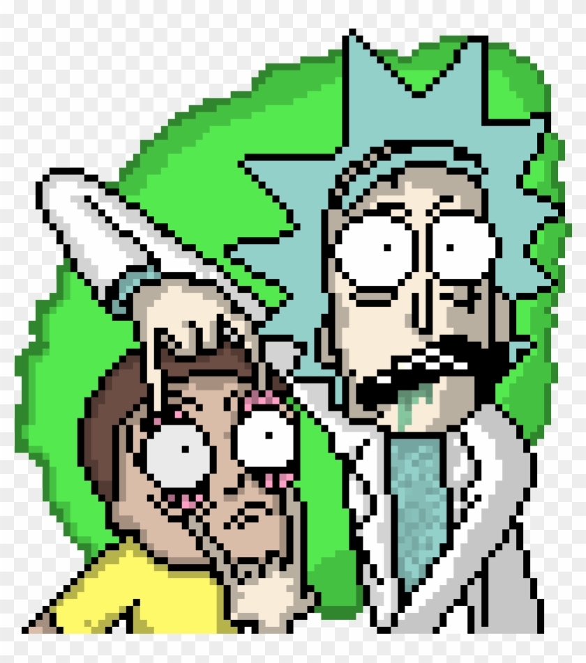 Rick And Morty - Rick And Morty Pixel Art Clipart #274918