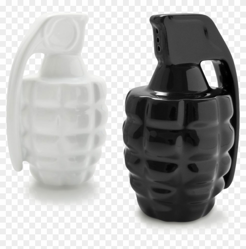Porcelain Hand Grenade Salt & Pepper Shaker Set-0 - Salt Grenade Clipart #274921